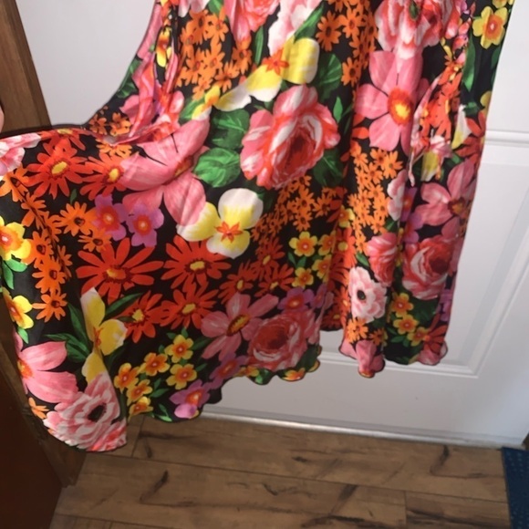 ASOS DESIGN Maxi Slip Dress With Plait Belt In 70s Floral Print Size 4 - Picture 10 of 13